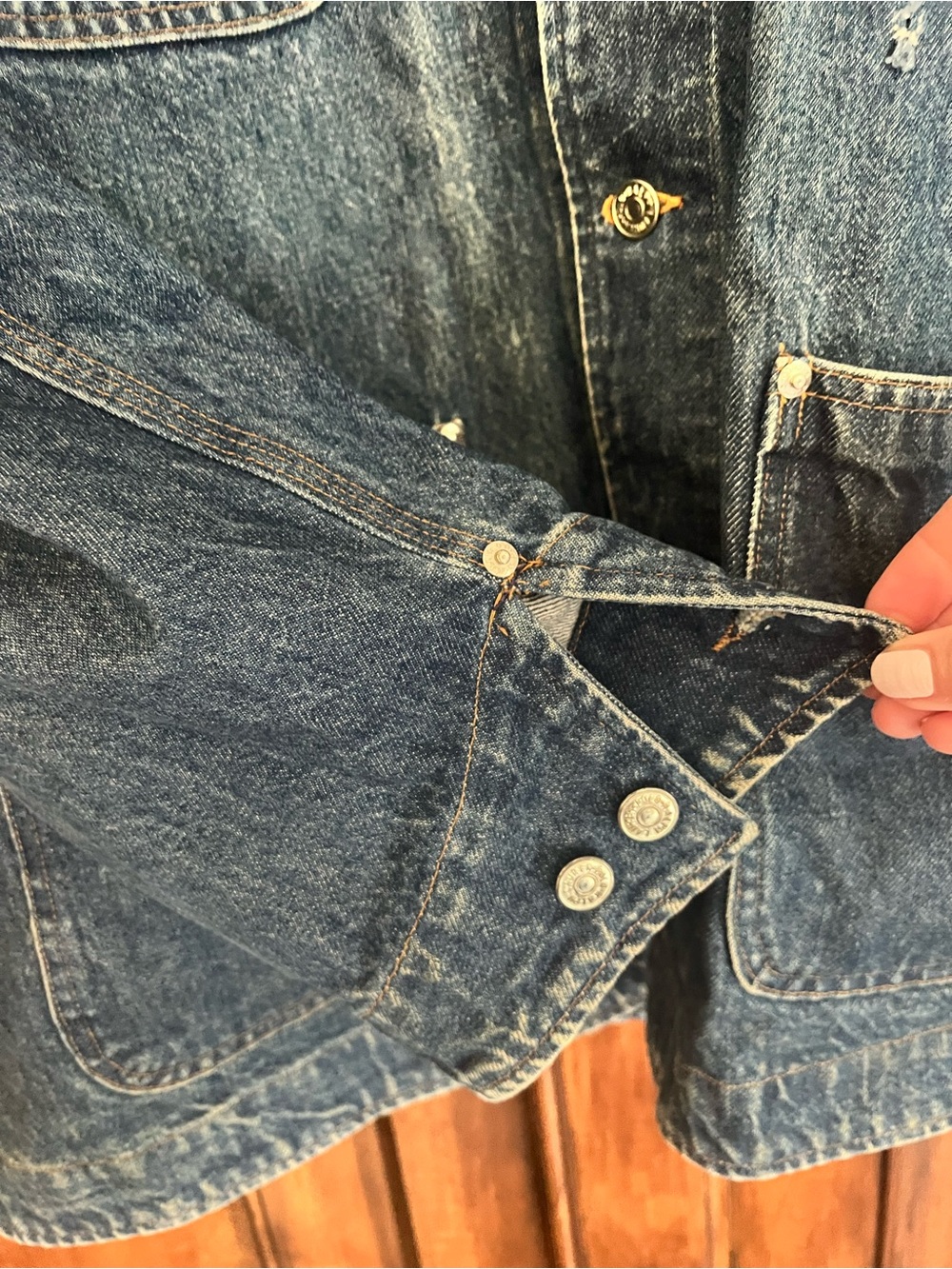 Polo Ralph Lauren Men's Denim Chore Jacket with Contrast Collar - Picture 6 of 9
